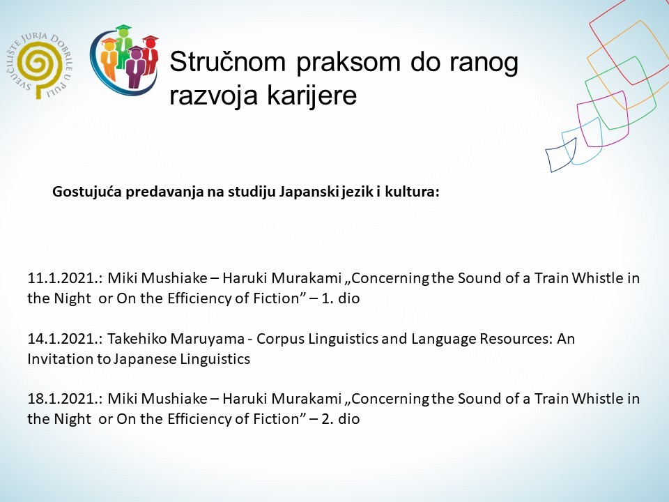 Gostujuća predavanja u siječnju - Japanski jezik i kultura