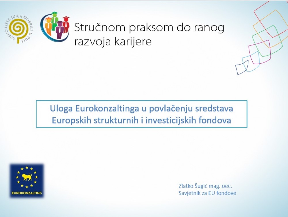 Gostujuće predavanje na temu povlačenja sredstava iz ESI fondova