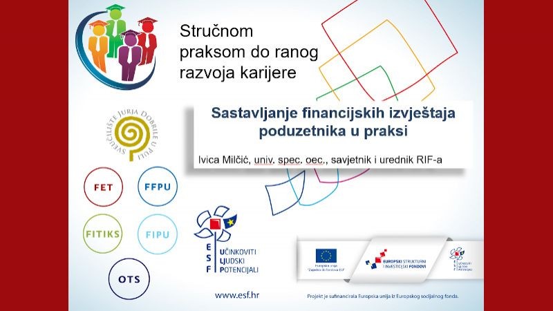 Najava gostujućeg predavanja na FET-u:  "Sastavljanje financijskih izvještaja poduzetnika u praksi"