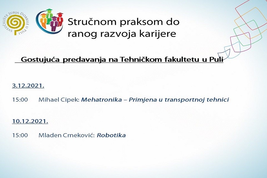 Najava gostujućih predavanja na Tehničkom fakultetu u Puli 