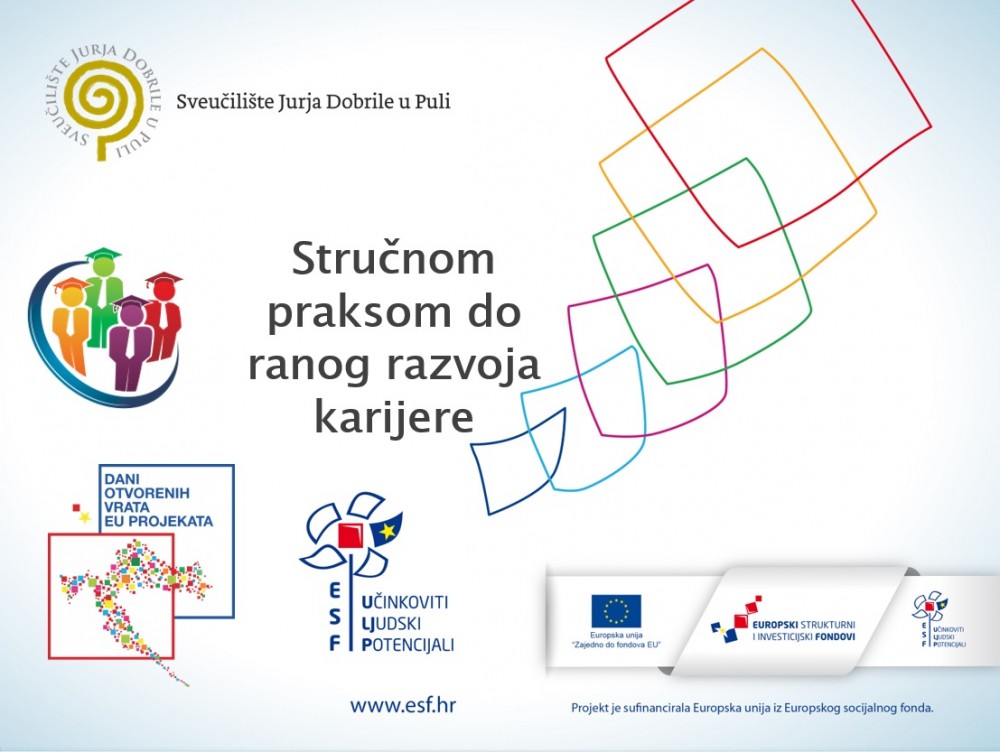 Projekt Stručnom praksom do ranog razvoja karijere predstavlja se na Danima otvorenih vrata EU projekata!